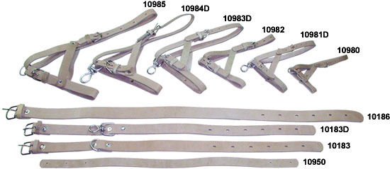 Halters and Collars for Cattle with and without Swivel
