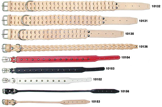 Braided Collars with Bits, English-type Collars, Sewn Round Collars